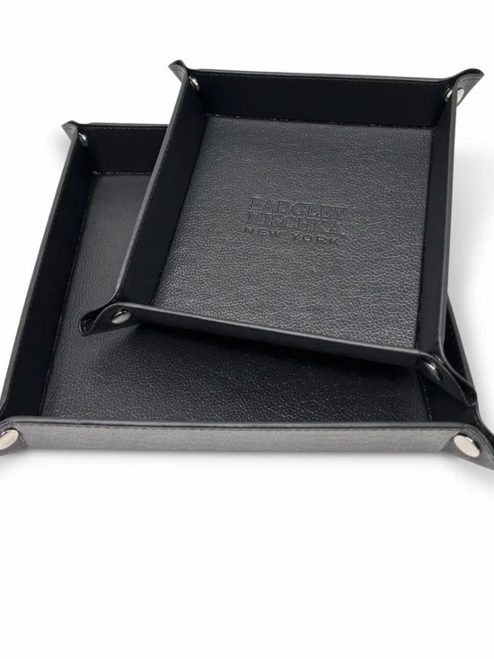Badgley Mischka leather valet tray